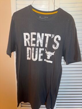 Under Armour Men's Charcoal Gray 'Rent's Due' Graphic Tee